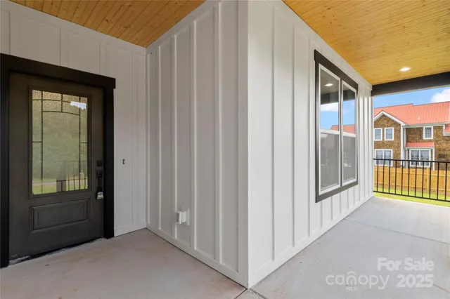 a view of a balcony with an outdoor space
