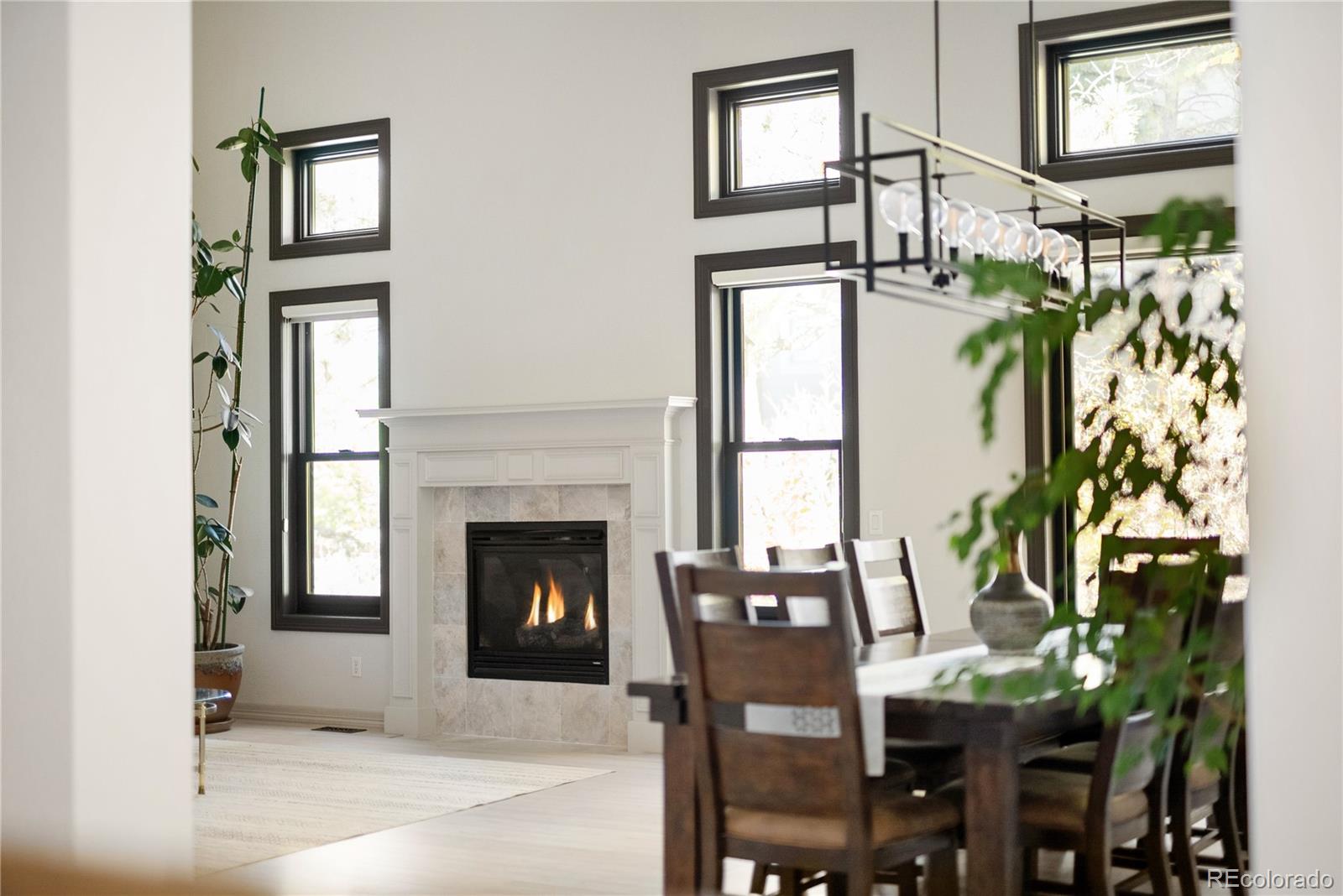 20132 East Shady Ridge Road Parker, CO 80134 - Photo 7 of 50 a living room with furniture a window and fireplace