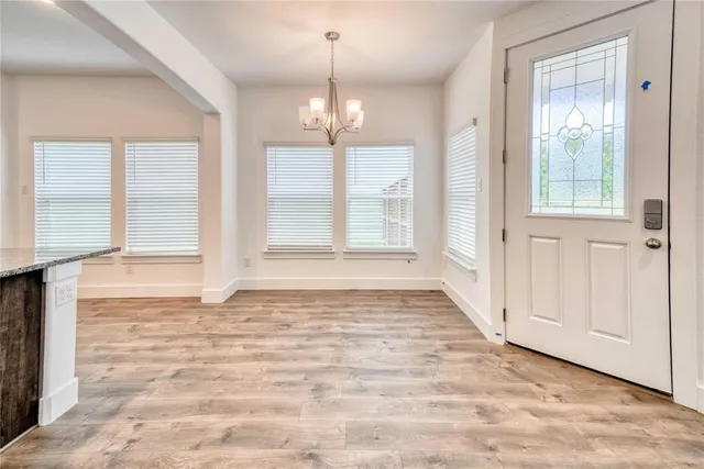 an empty room with window