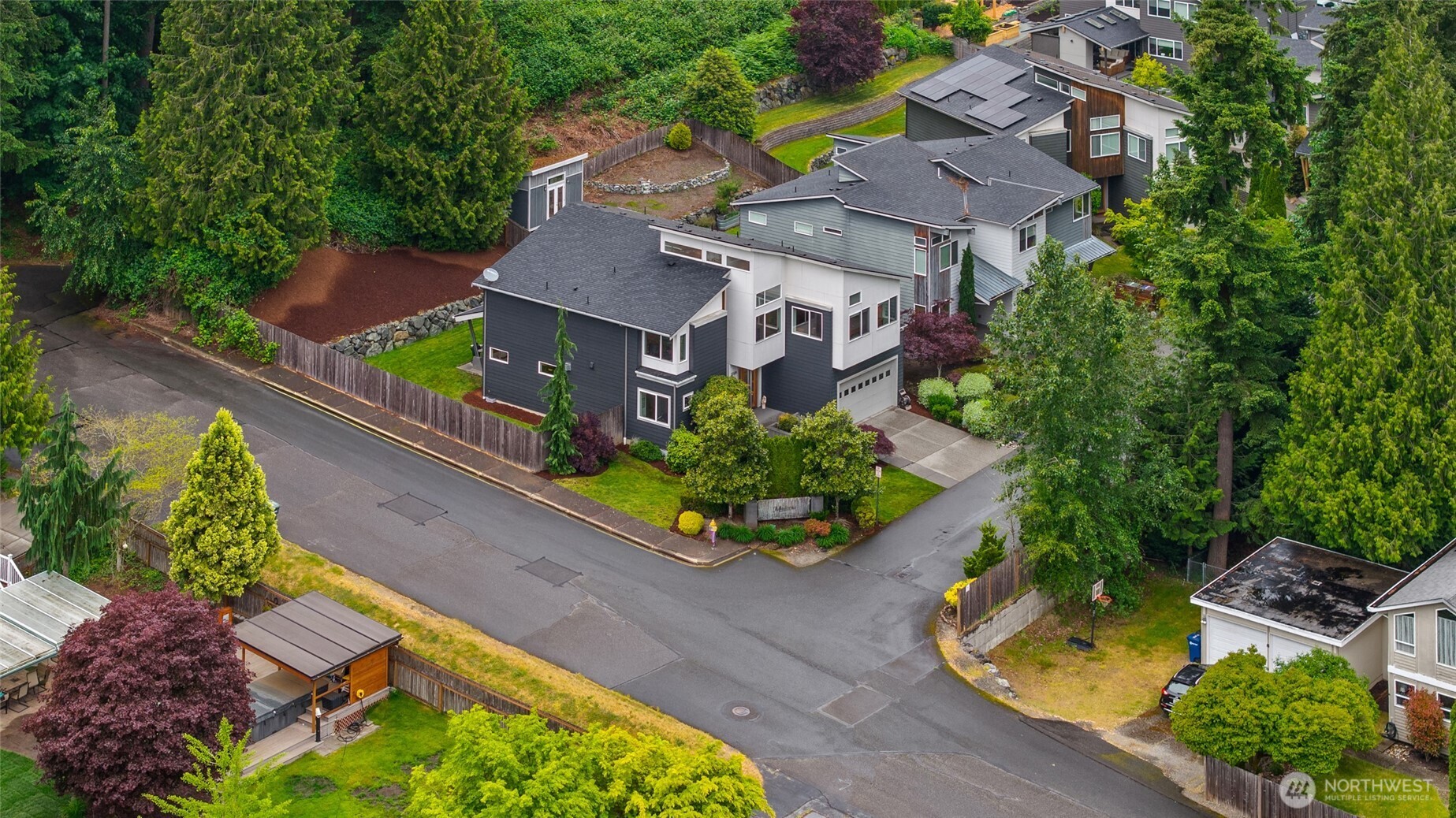 22326 2nd Place Southeast Bothell, WA 98021 - Photo 40 of 40 an aerial view of a house with a garden