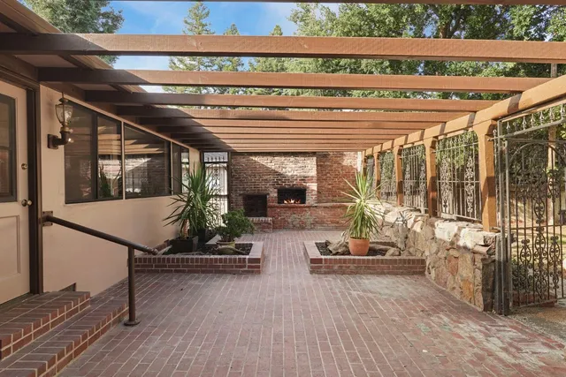 a house with trees in front of it