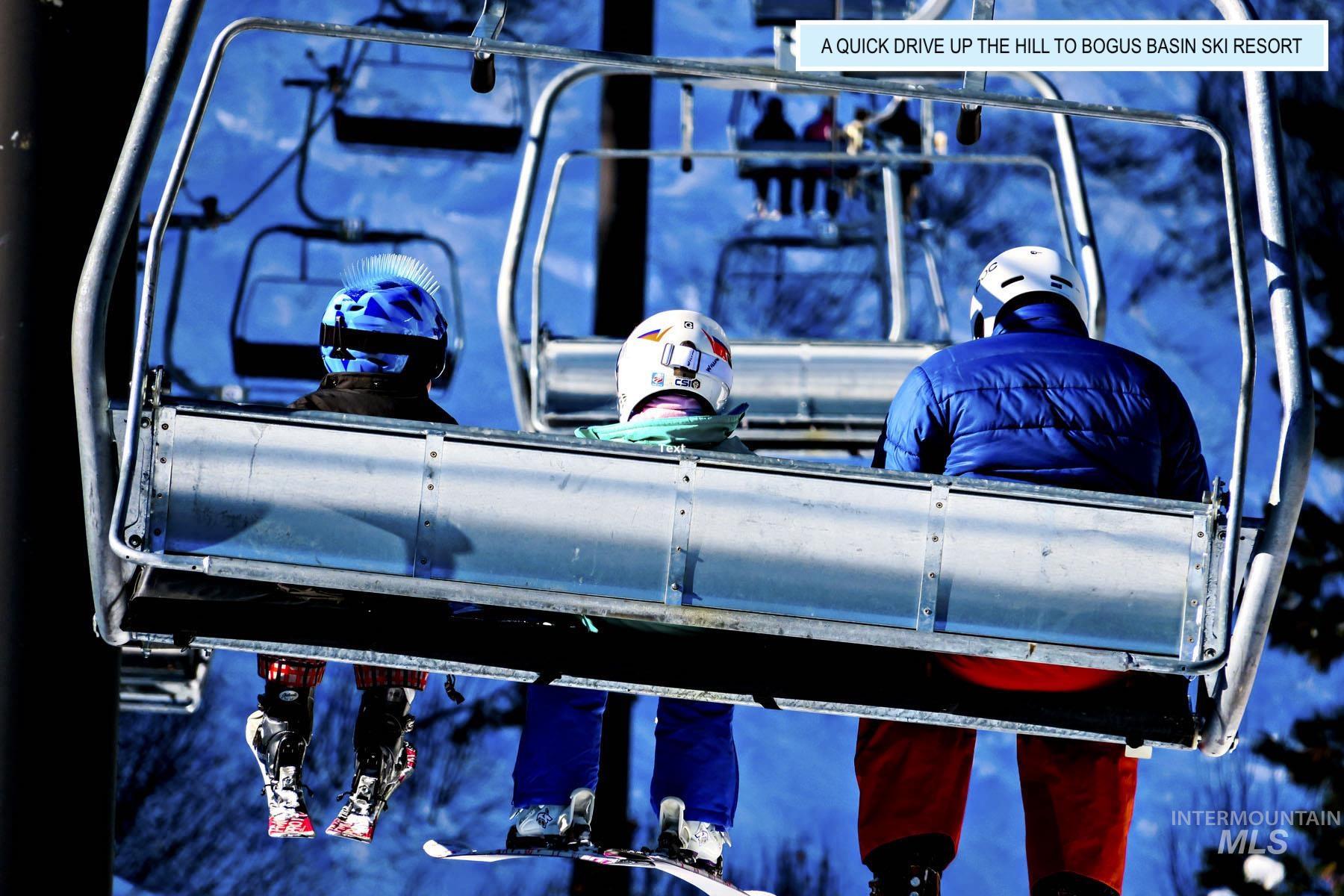 2476 North Bogus Basin Road Boise, ID 83702 - Photo 43 of 48 People riding a ski lift at nearby Bogus Basin Ski Resort