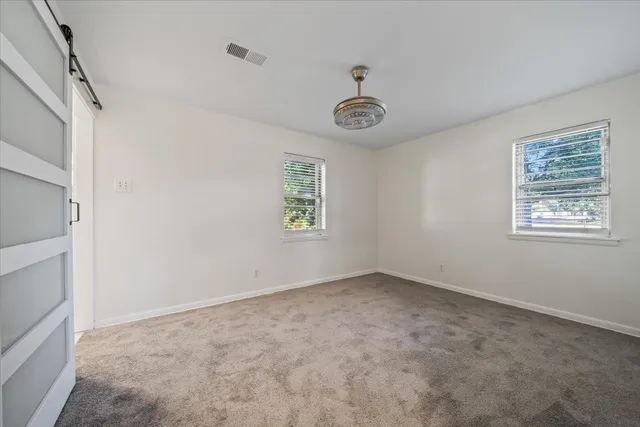 an empty room with a window