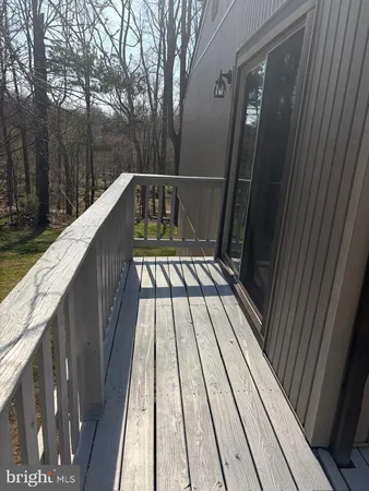 view of balcony with wooden floor