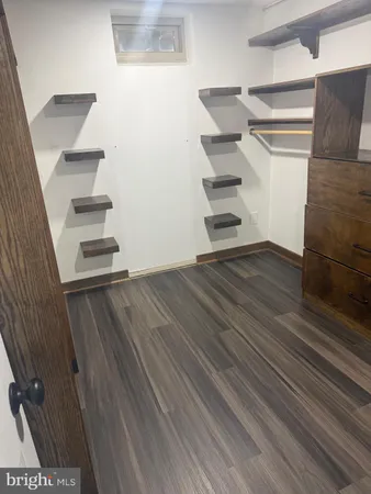 a view of a walk in closet