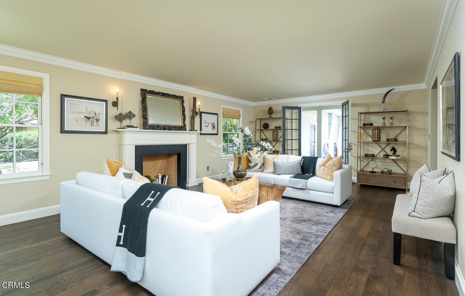 1449 Lida Street Pasadena, CA 91103 - Photo 2 of 35 a living room with furniture large window and a fireplace
