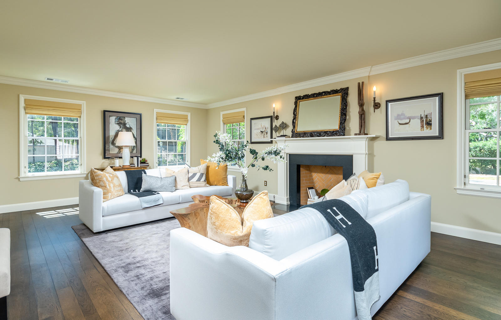 1449 Lida Street Pasadena, CA 91103 - Photo 5 of 35 a living room with furniture a large window and a fireplace