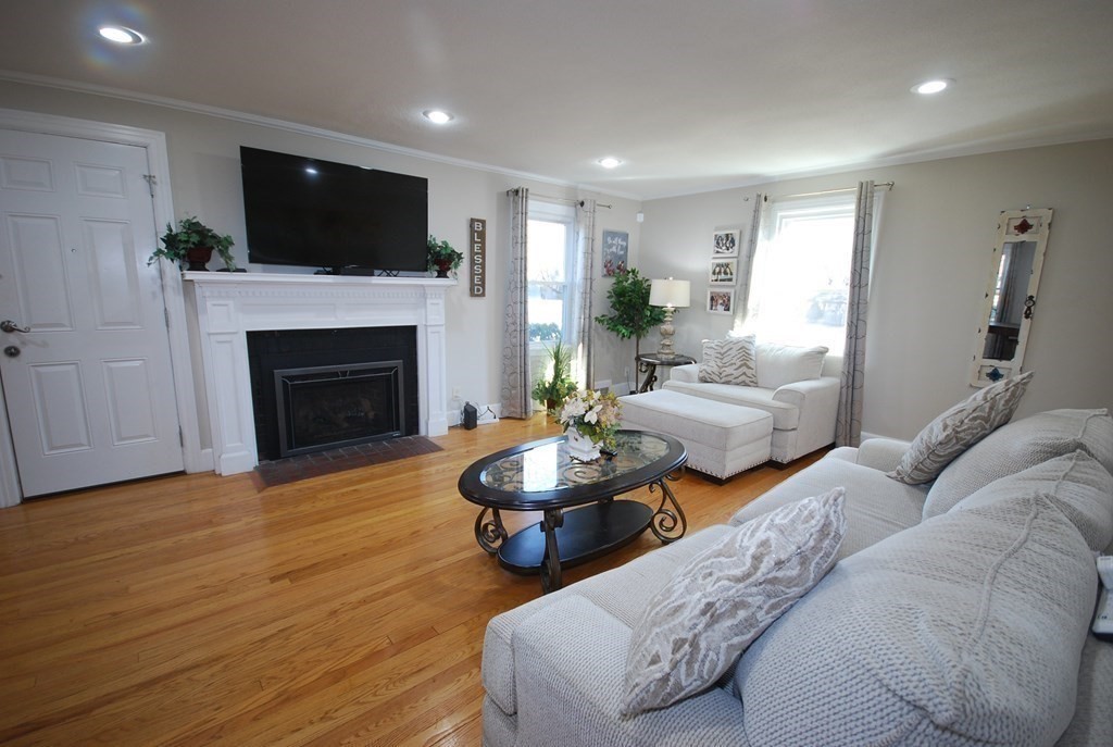 1482 Plumtree Road Springfield, MA 01119 - Photo 8 of 42 a living room with furniture a fireplace and a flat screen tv