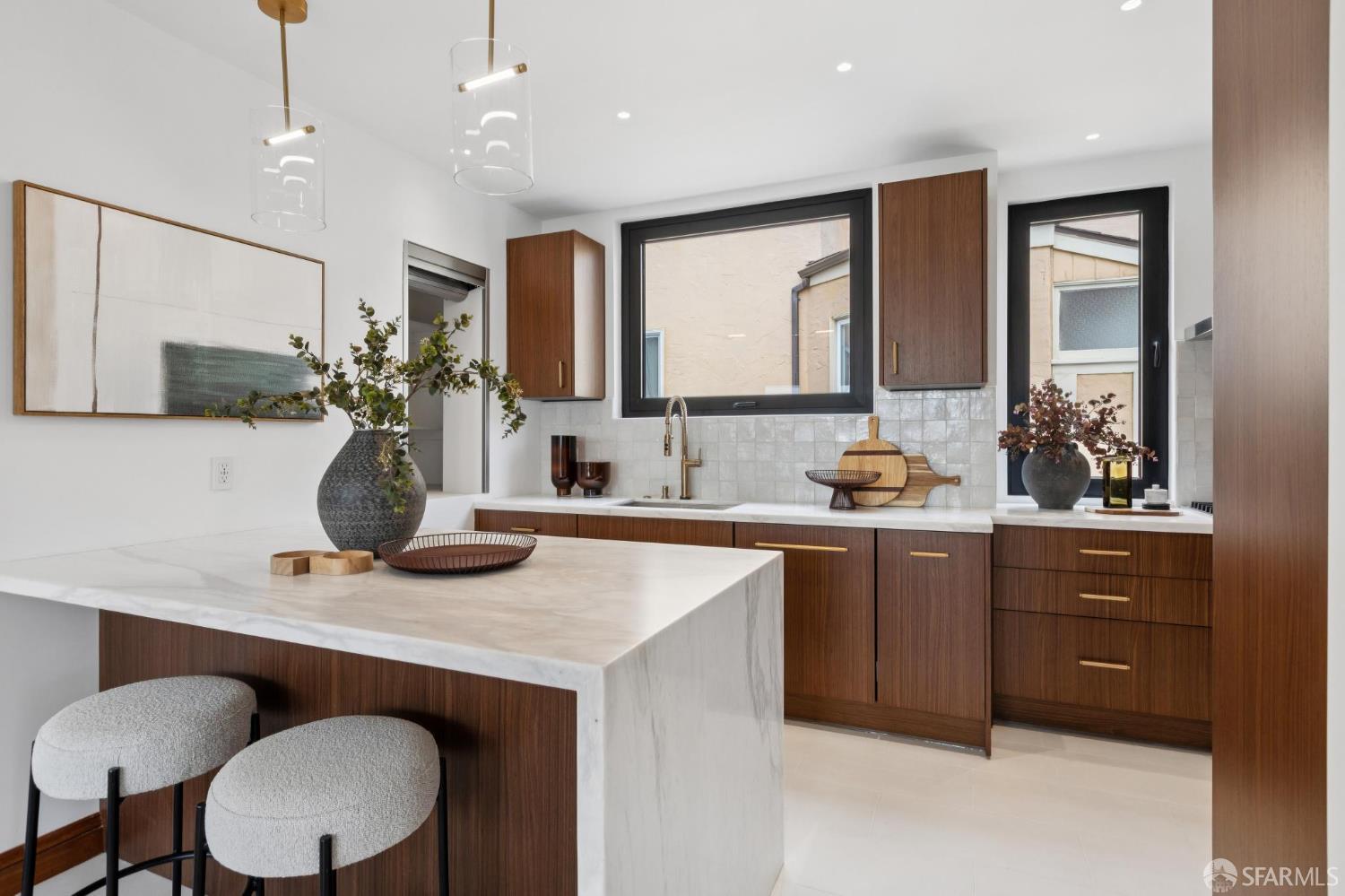 71 Manor Drive San Francisco, CA 94127 - Photo 13 of 51 a kitchen with kitchen island granite countertop a sink cabinets and window