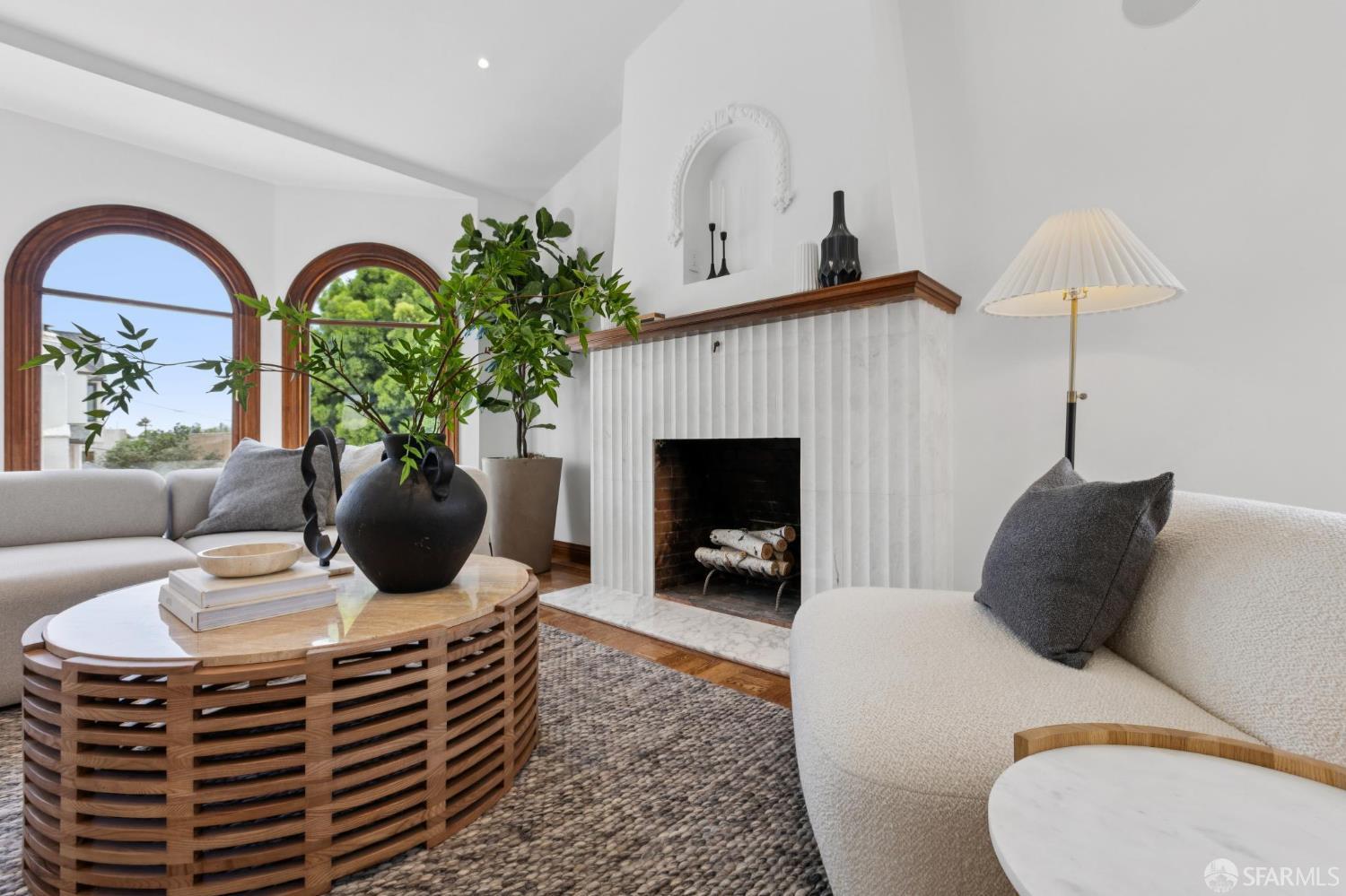 71 Manor Drive San Francisco, CA 94127 - Photo 9 of 51 a living room with furniture a chandelier and a fireplace