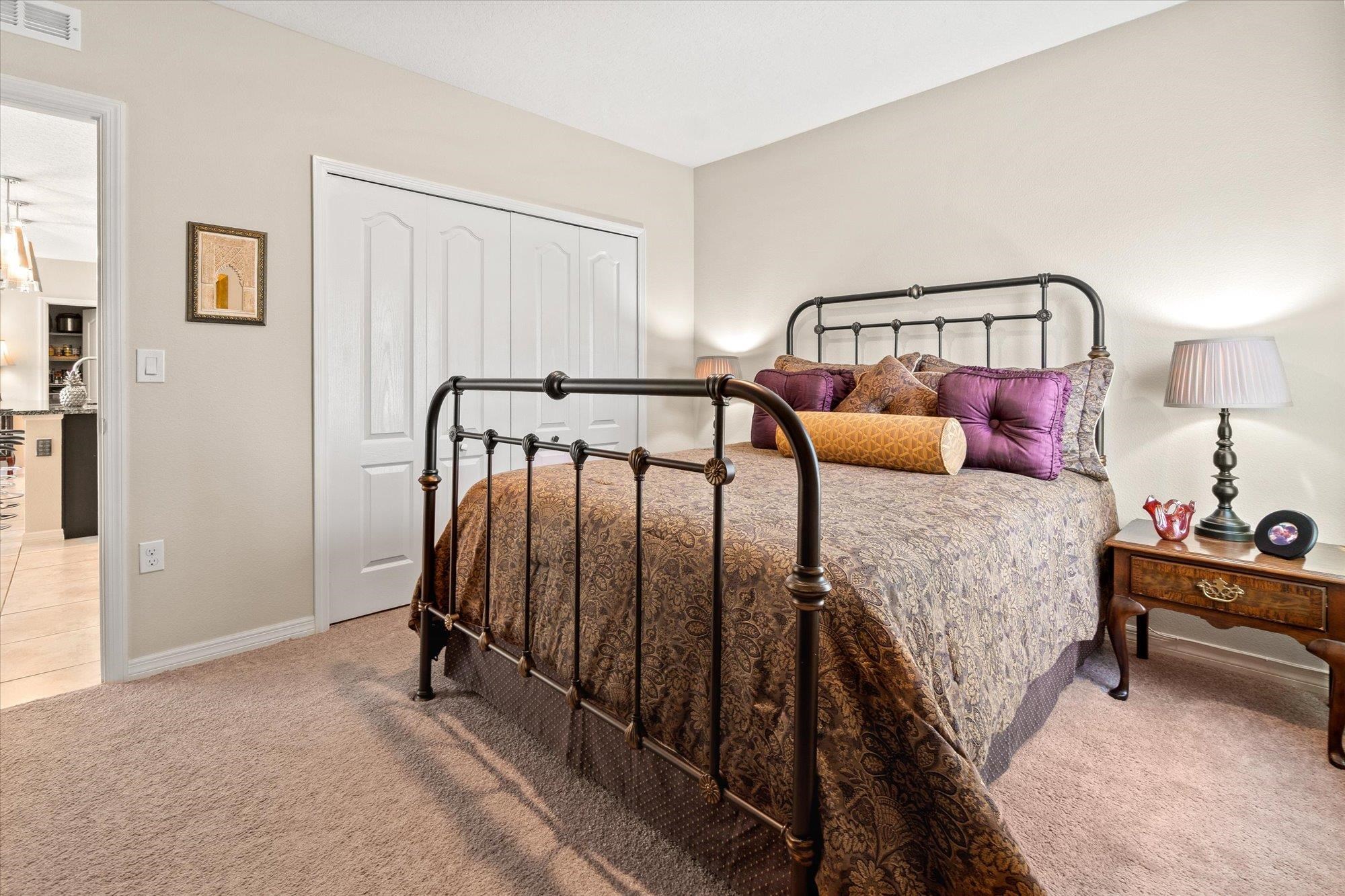 1 Frenora Lane Palm Coast, FL 32137 - Photo 18 of 43 Bedroom with a closet and light colored carpet