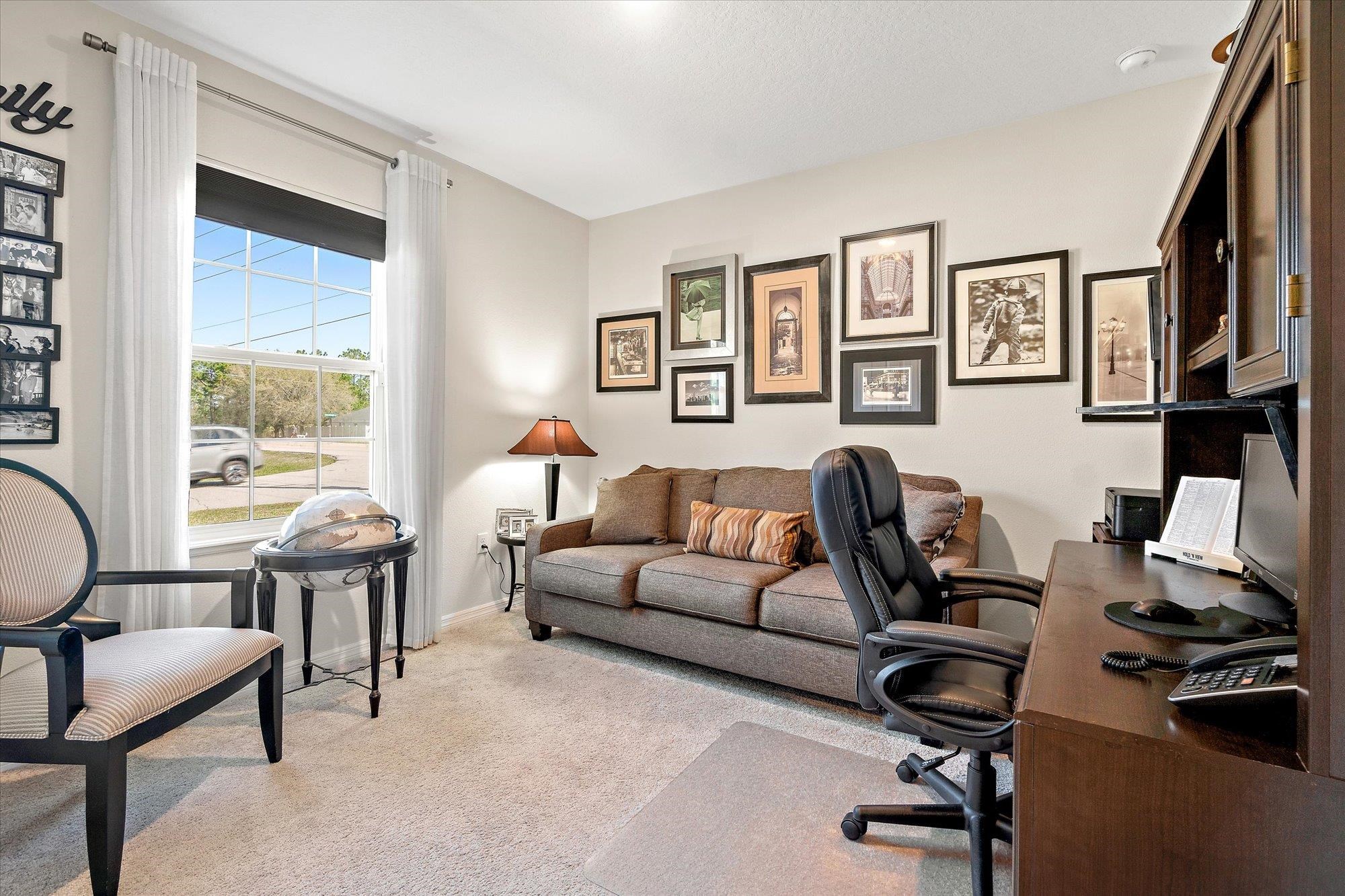 1 Frenora Lane Palm Coast, FL 32137 - Photo 22 of 43 Office area featuring light carpet and baseboards