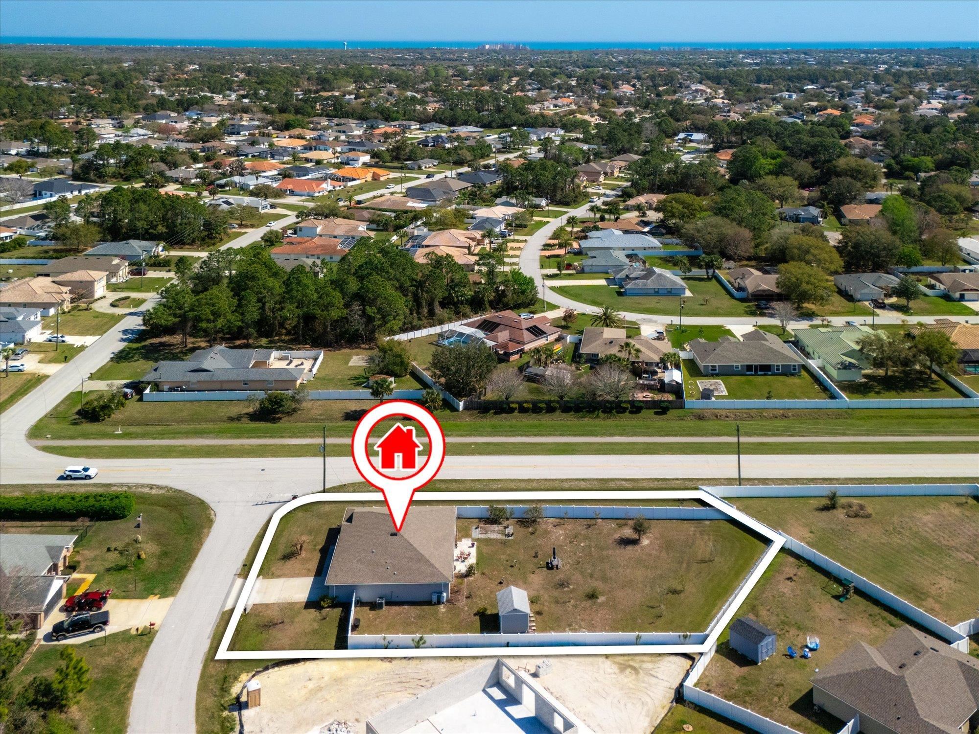1 Frenora Lane Palm Coast, FL 32137 - Photo 40 of 43 Aerial perspective of suburban area