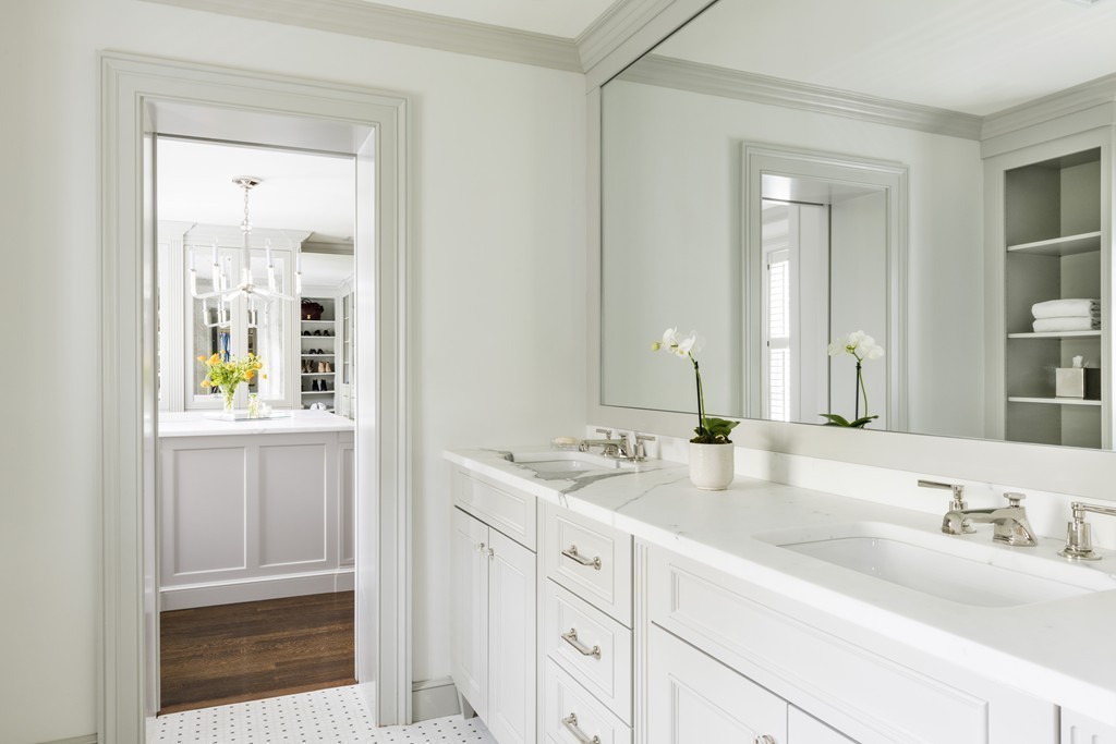 183 Lowell Road Wellesley, MA 02481 - Photo 20 of 27 a bathroom with a sink and a mirror
