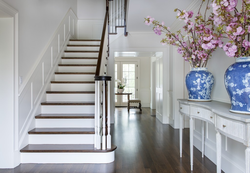 183 Lowell Road Wellesley, MA 02481 - Photo 5 of 27 a view of entryway and hall with wooden floor