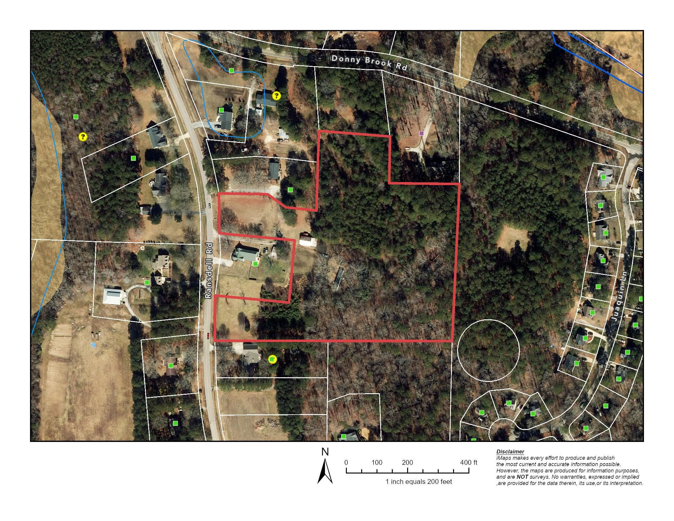 8833 Ransdell Road Raleigh, NC 27603 - Photo 2 of 5 Aerial view from Tax Map-mobile home has been removed