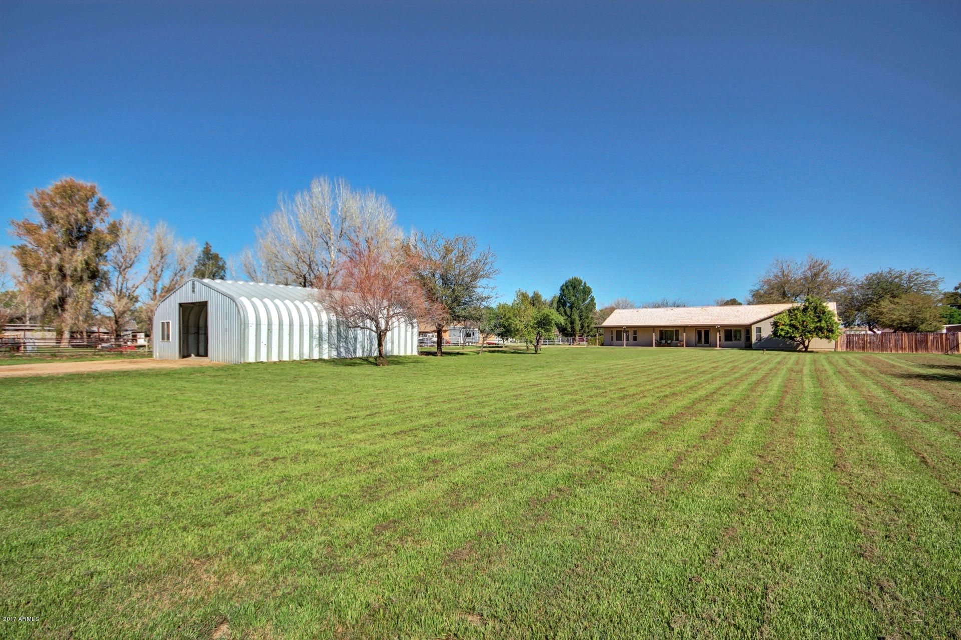 17743 East Brooks Farm Road Gilbert, AZ 85298 - Photo 67 of 69 BACK YARD VIEW OF HOME & WORK SHOP
