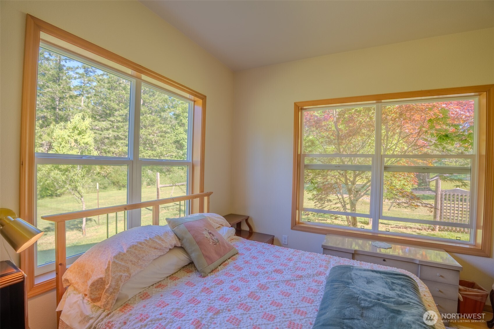 5178 Orcas Road Orcas Island, WA 98245 - Photo 11 of 37 a bedroom with a bed and a large window