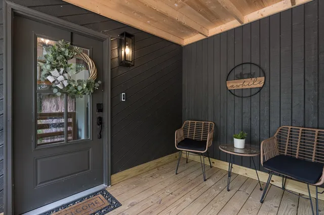 a view of a chairs in a balcony