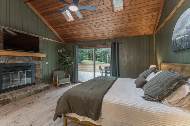 a room with furniture and windows