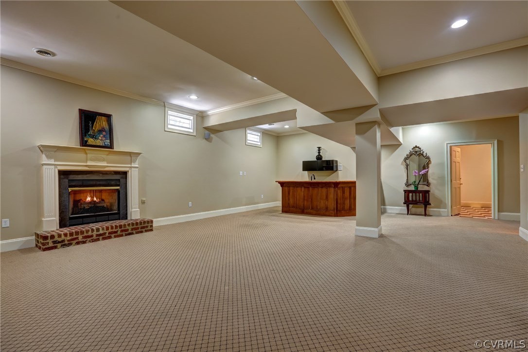 3619 Cannon Ridge Court Midlothian, VA 23113 - Photo 17 of 22 Basement with Kitchen, Media Room and Full Bath