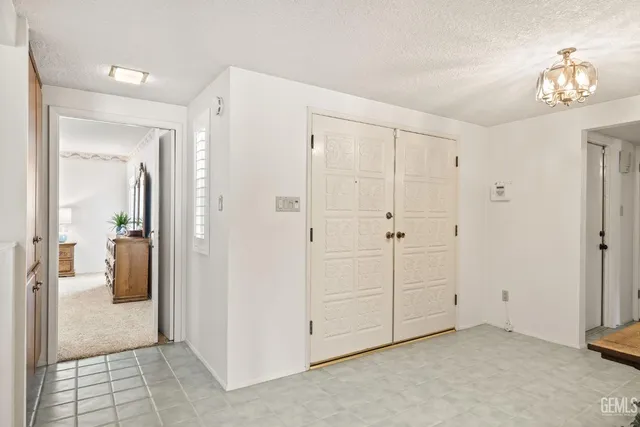 a view of a livingroom with a chandelier