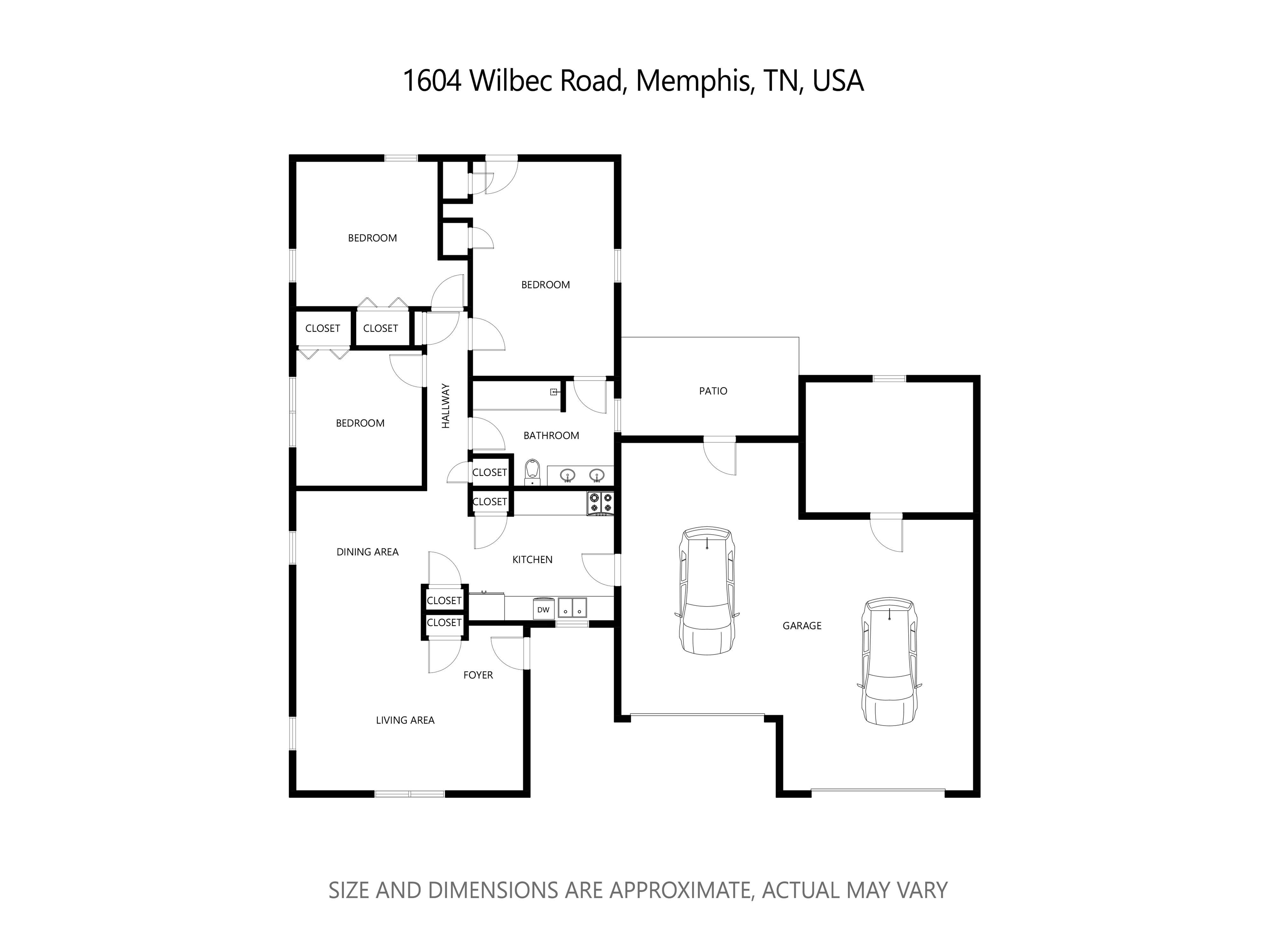 1604 Wilbec Road Memphis, TN 38117 - Photo 30 of 30 a picture of a floor plan