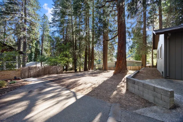 front view of a house with a trees