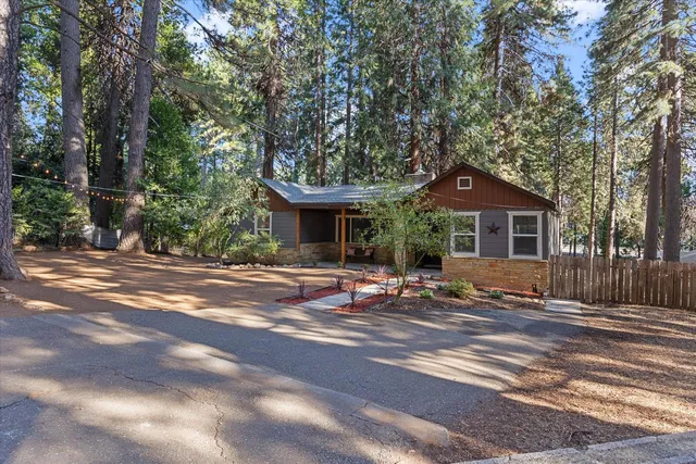 a view of a house with a patio