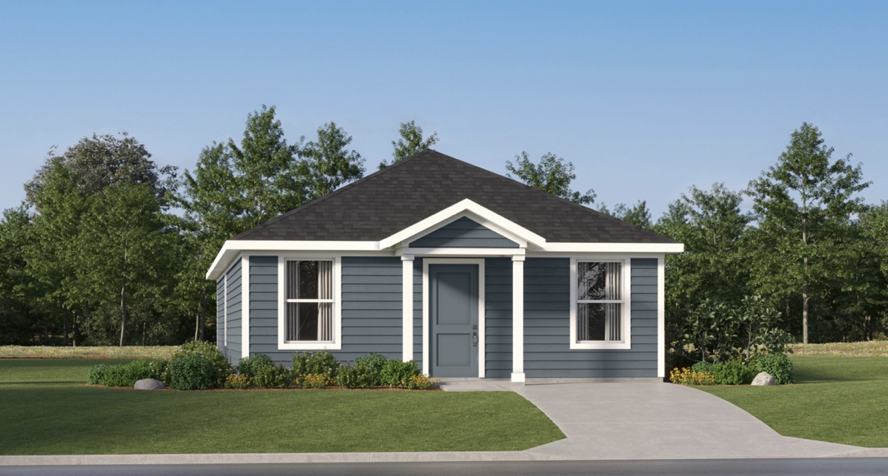 2302 Dust Devil Drive Lockhart, TX 78644 - Photo 1 of 1 a front view of a house with a yard and trees