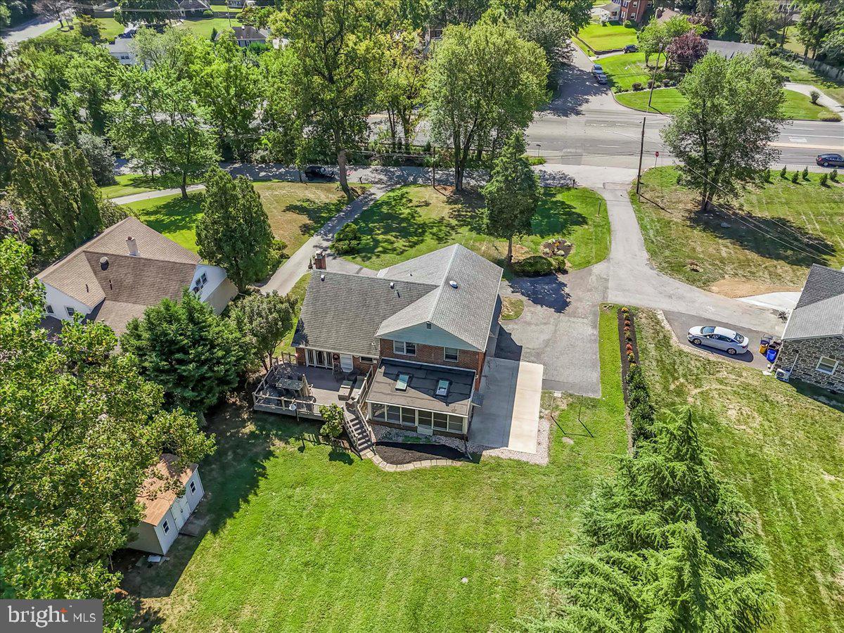 200 North State Road Springfield, PA 19064 - Photo 41 of 46 an aerial view of a house with garden space and street view