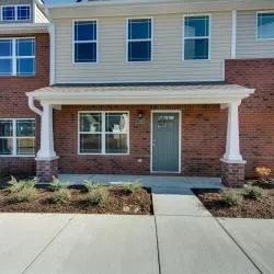 a front view of a house