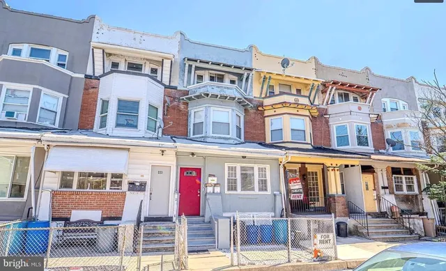 a front view of a multi story building