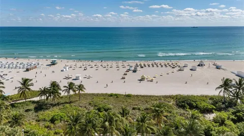 a view of a with an ocean beach