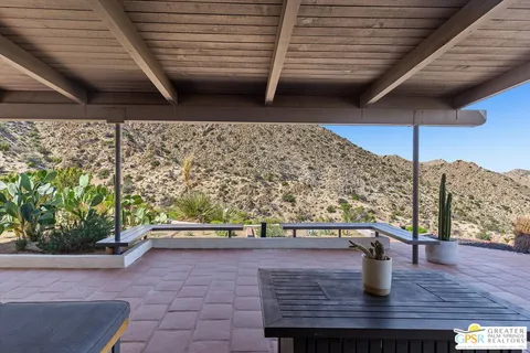 a view of outdoor space with seating space