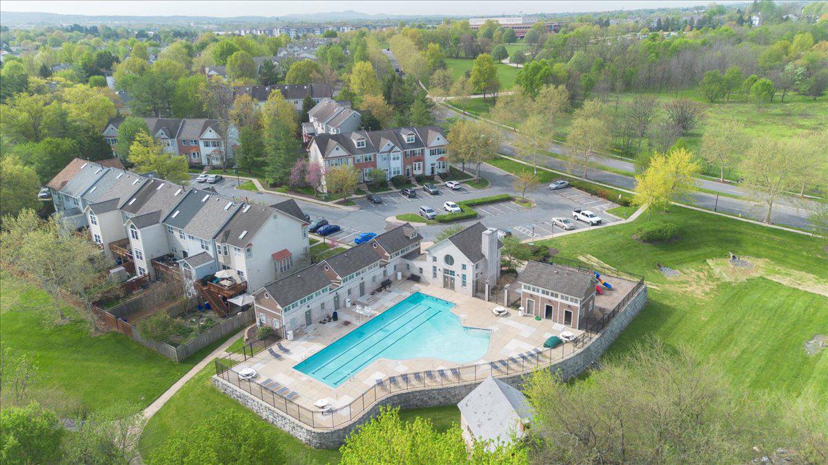 2610 Warren Way, Unit 37 Frederick, MD 21701 - Photo 37 of 42 an aerial view of a house with a garden and lake view