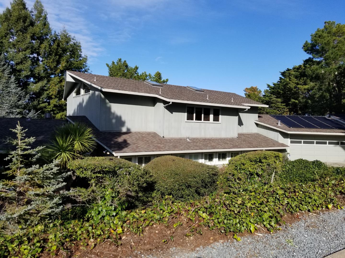 15 Roberts Way Hillsborough, CA 94010 - Photo 2 of 6 an aerial view of a house with a yard and garden