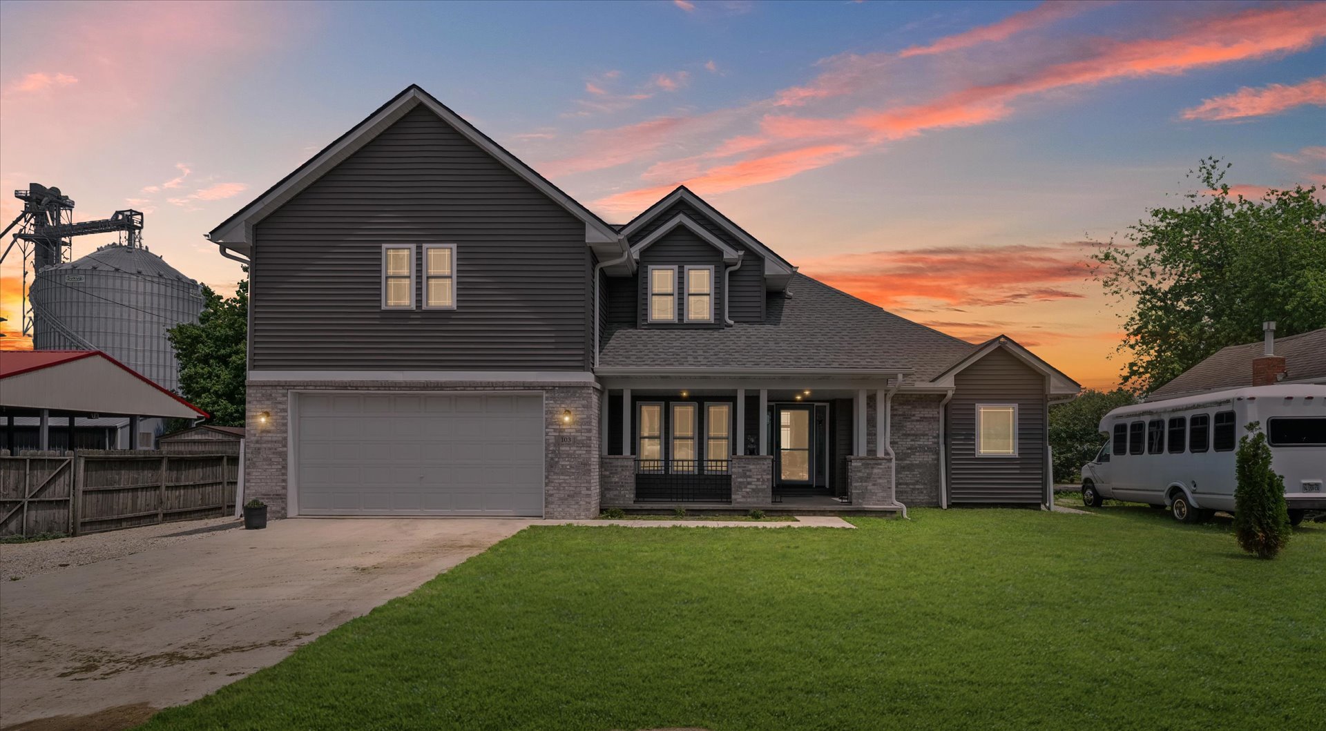 103 1st Street Strawn, IL 61775 - Photo 48 of 50 a front view of a house with a yard