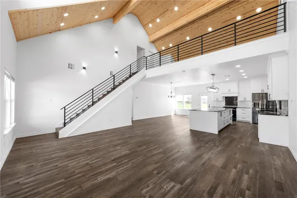 a view of livingroom with hardwood floor and window