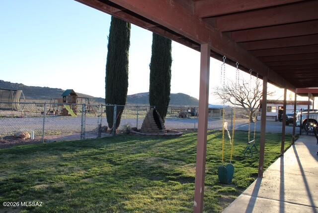 1201 East Old Stewart Road Willcox, AZ 85643 - Photo 46 of 49 a view of a patio with a big yard