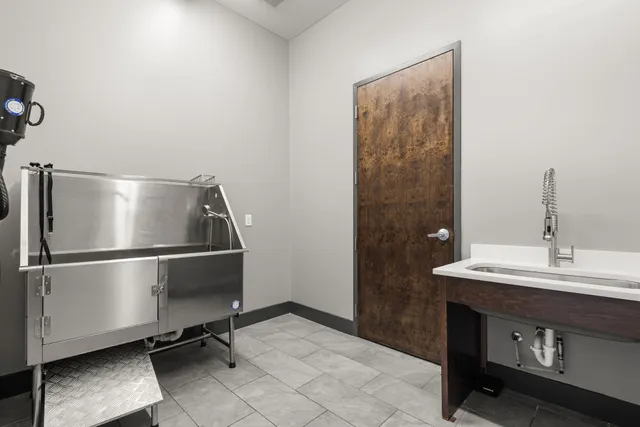 a room with storage and utility