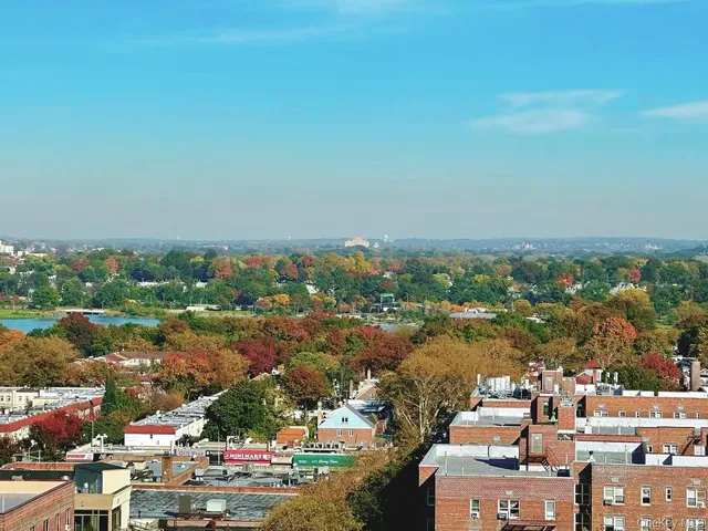 an aerial view of a city