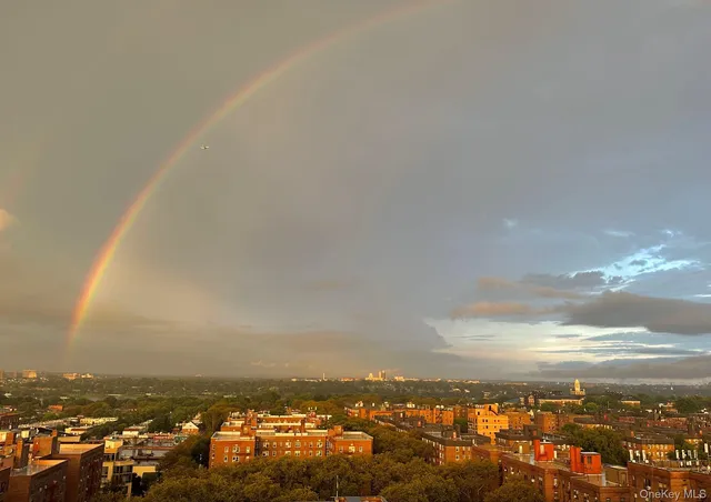 a view of city and ocean