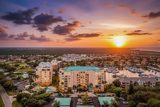an aerial view of a city