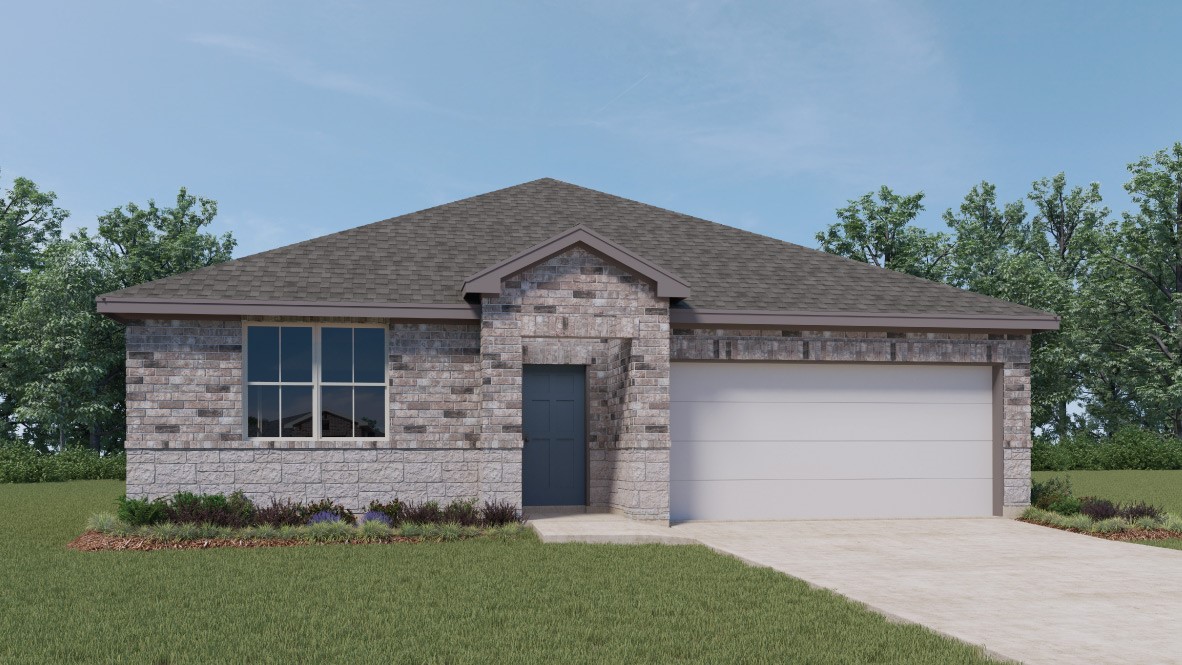 130 Cotoneaster Cove Kyle, TX 78640 - Photo 1 of 1 a front view of a house with a garden and yard
