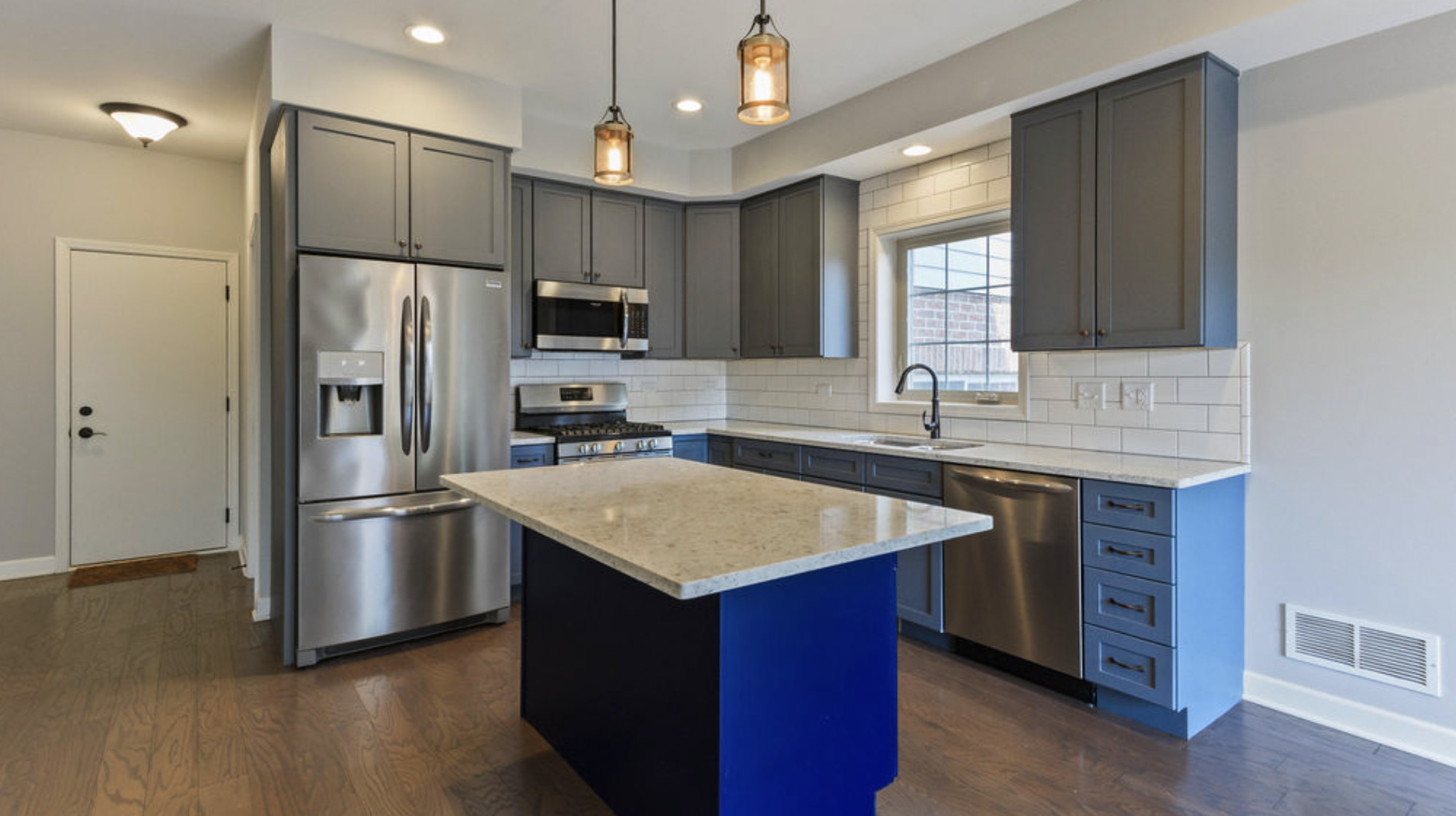 2205 Maple Hill Downers Grove, IL 60516 - Photo 3 of 18 a kitchen with stainless steel appliances a refrigerator sink and microwave