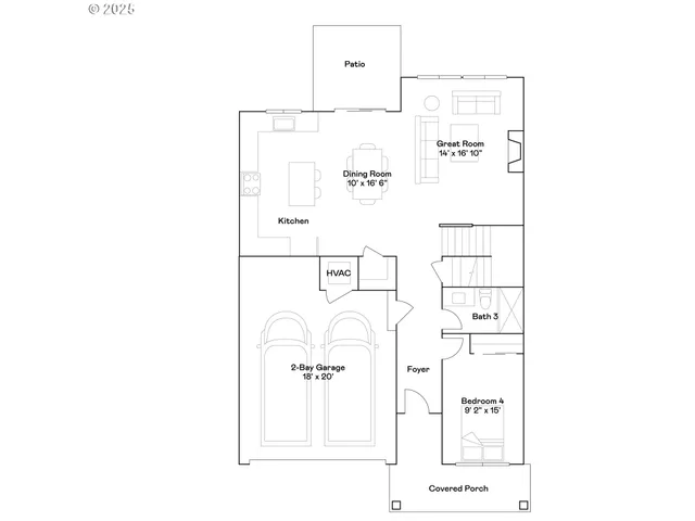 a picture of a bench in a white wall
