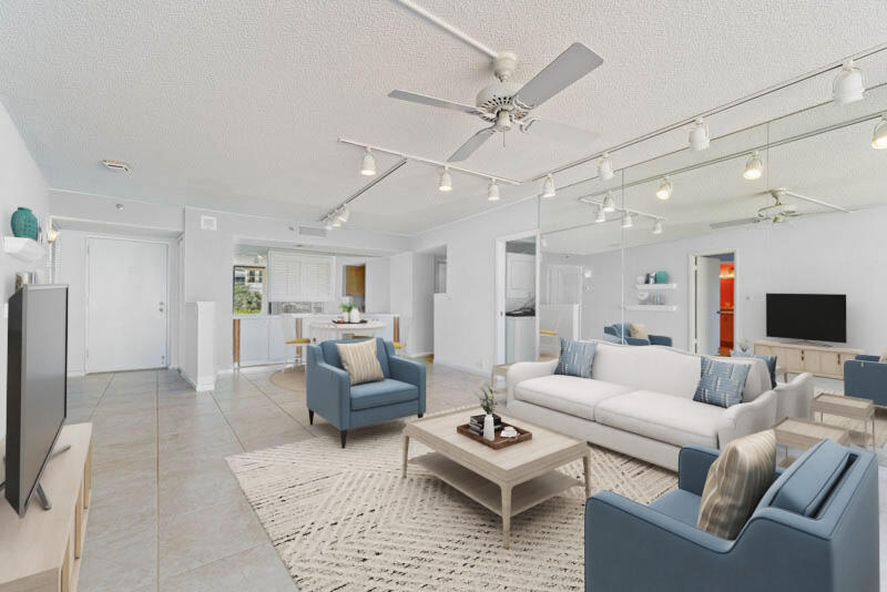 300 Ocean Trail Way, Unit 102 Jupiter, FL 33477 - Photo 6 of 30 Virtually Staged living room