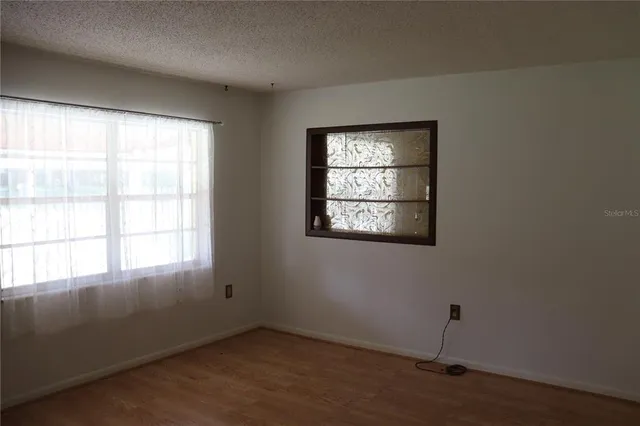 an empty room with a window