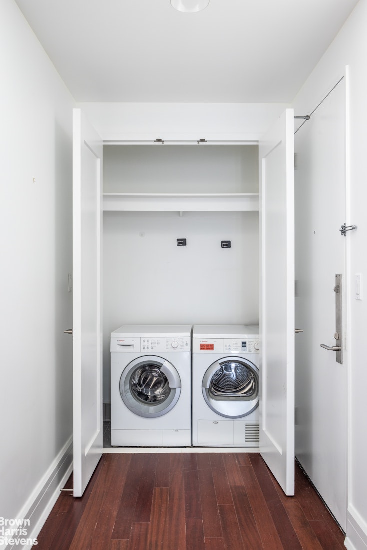 60 Riverside Boulevard, Unit 3004 Manhattan, NY 10069 - Photo 21 of 32 a close up view of washer and dryer